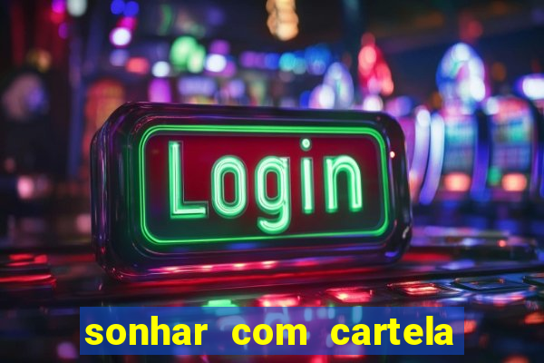 sonhar com cartela de bingo